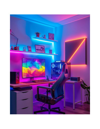 Tiras de LED RGB HitLights 121.92 cm Impermeables con Control Remoto