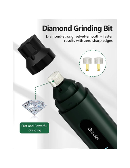 Amoladora de Uñas Eléctrica Weini F12 Verde 5 Velocidades Amoladora de Uñas Eléctrica Weini F12 Verde 5 Velocidades