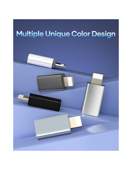 Adaptador USB C a Lightning SHENZHEN TTGK 2 Paquete Plata Adaptador USB C a Lightning SHENZHEN TTGK 2 Paquete Plata