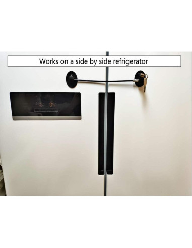 Cerradura para Refrigerador REZIPO con 2 Llaves - Negro