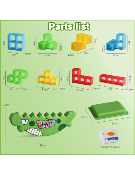 Bloques de Equilibrio Dinosaurio 48pcs Heyilong - Juguete Educativo Bloques de Equilibrio Dinosaurio 48pcs Heyilong - Juguete Educativo