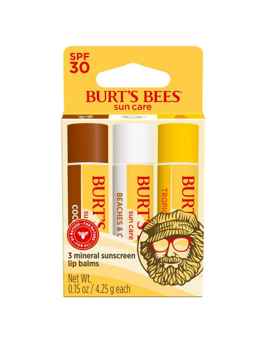 Bálsamo Labial Burt's Bees SPF 30 - Escapada a la Isla, 3 Tubos