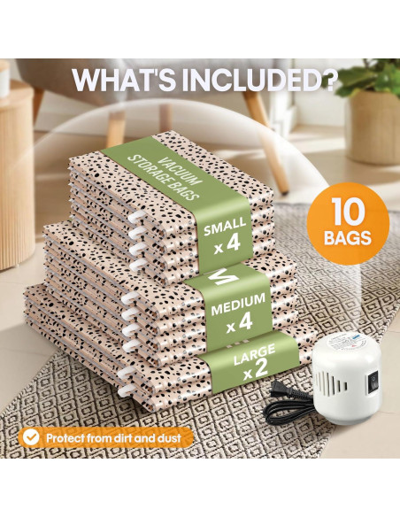 Paquete de 10 Bolsas de Almacenamiento al Vacío Hatisan Paquete de 10 Bolsas de Almacenamiento al Vacío Hatisan
