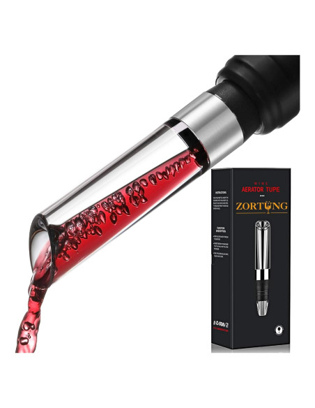 Aireador de Vino ZORTUNG Tubo de Acero Inoxidable 17cm Aireador de Vino ZORTUNG Tubo de Acero Inoxidable 17cm