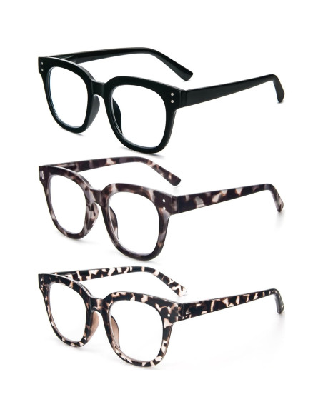 Gafas de Lectura Retro REAVEE 3 Paquetes Anti Luz Azul Gafas de Lectura Retro REAVEE 3 Paquetes Anti Luz Azul