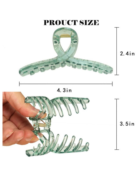 6 Garras de Acrílico CHAOBANG 11.94cm para Cabello Fuerte Sujeción 6 Garras de Acrílico CHAOBANG 11.94cm para Cabello Fuerte Sujeción