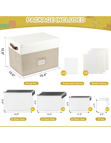 Organizador de Juegos de Mesa HLWGOG Beige 1-Pack Grande Organizador de Juegos de Mesa HLWGOG Beige 1-Pack Grande