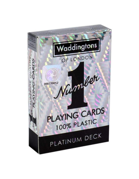 Juego de Cartas Platinum Waddingtons, Baraja Impermeable 100% Plástico Juego de Cartas Platinum Waddingtons, Baraja Impermeable 100% Plástico