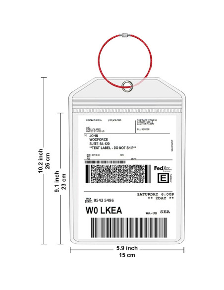 Fundas para Etiquetas de Equipaje TONGMAO 6 Pcs Resistentes Fundas para Etiquetas de Equipaje TONGMAO 6 Pcs Resistentes