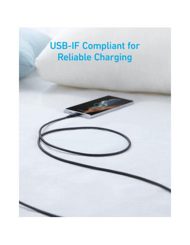 Cable USB A a USB C Anker 310, 2 Unidades 1.83 m Negro