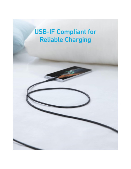 Cable USB A a USB C Anker 310, 2 Unidades 1.83 m Negro Cable USB A a USB C Anker 310, 2 Unidades 1.83 m Negro