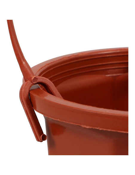 10 Macetas Colgantes Mipcase de Plástico 25x10cm Rojo Oscuro 10 Macetas Colgantes Mipcase de Plástico 25x10cm Rojo Oscuro