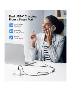 Cable USB C trenzado 1.83m Cable Matters 140W carga y datos 2