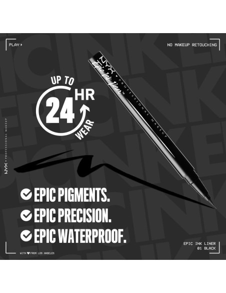 Delineador Líquido Impermeable NYX Epic Ink - Negro Mate Delineador Líquido Impermeable NYX Epic Ink - Negro Mate