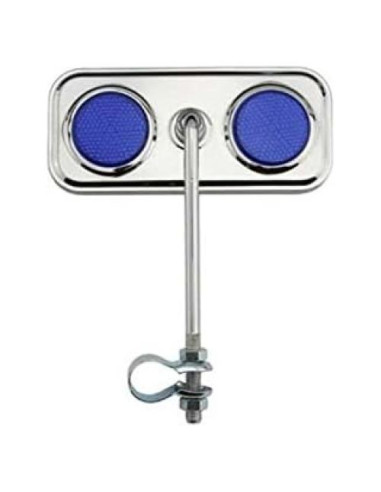 Espejo de Bicicleta Rectangular Alta 10.16 cm Azul