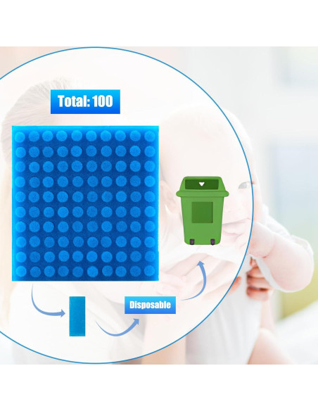 Esponjas de Higiene para Aspirador Nasal Esonto 100 Unidades Esponjas de Higiene para Aspirador Nasal Esonto 100 Unidades