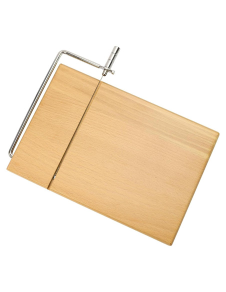 Cortador de Queso Splotiva con Alambre Inoxidable y Tabla de Madera Haya Cortador de Queso Splotiva con Alambre Inoxidable y Tabla de Madera Haya
