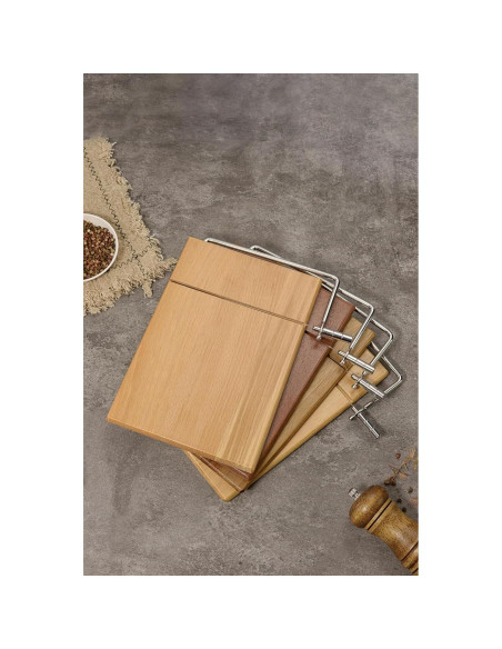 Cortador de Queso Splotiva con Alambre Inoxidable y Tabla de Madera Haya Cortador de Queso Splotiva con Alambre Inoxidable y Tabla de Madera Haya