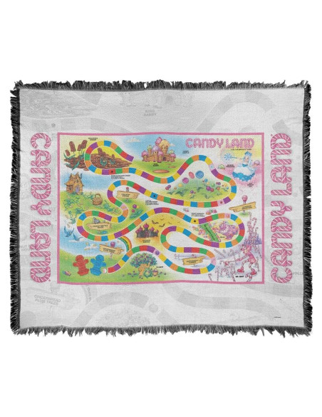 Manta de Tapiz LOGOVISION Candy Land 127x152cm con Flecos Manta de Tapiz LOGOVISION Candy Land 127x152cm con Flecos