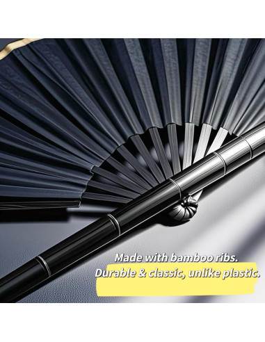 Abanico Plegable de Danza Grombolar 33 cm Plata Brillante
