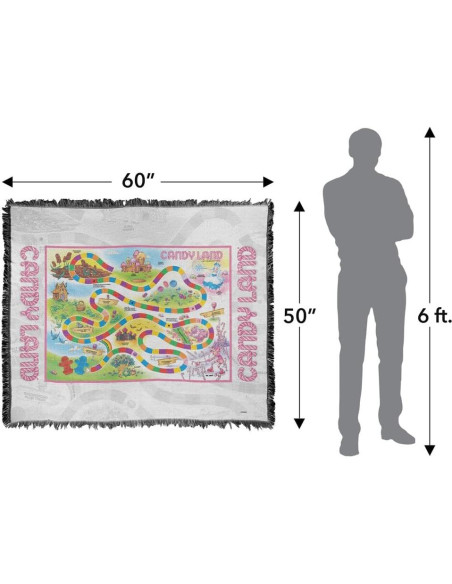 Manta de Tapiz LOGOVISION Candy Land 127x152cm con Flecos Manta de Tapiz LOGOVISION Candy Land 127x152cm con Flecos