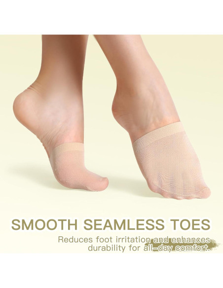 Calcetines Sin Costura para Mujeres MANZI - 6 Pares Nude Calcetines Sin Costura para Mujeres MANZI - 6 Pares Nude