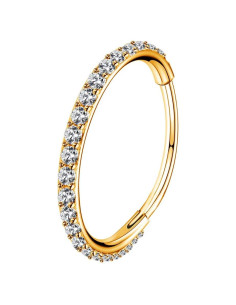 Aro Segmentado OUFER Oro 16G Acero Inoxidable 8mm