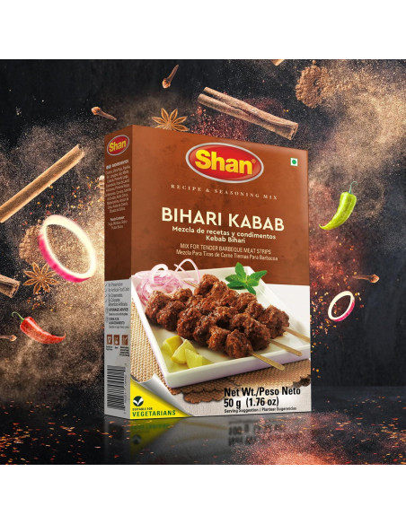 Mezcla de Especias Shan para Bihari Kabab 50g - Sabor Auténtico Mezcla de Especias Shan para Bihari Kabab 50g - Sabor Auténtico