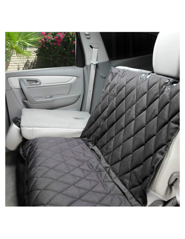 Hamaca para Perros 4Knines Regular Negra - Funda Impermeable para Autos
