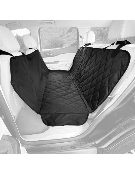 Hamaca para Perros 4Knines Regular Negra - Funda Impermeable para Autos Hamaca para Perros 4Knines Regular Negra - Funda Impermeable para Autos