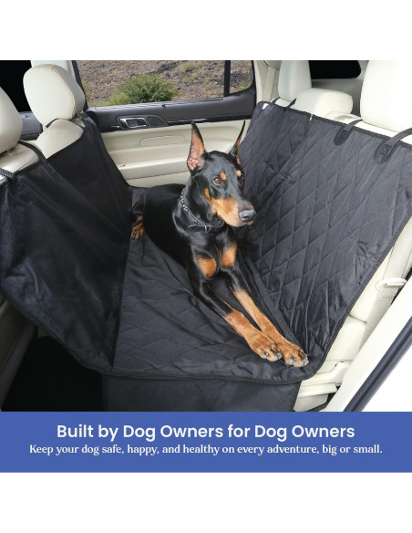 Hamaca para Perros 4Knines Regular Negra - Funda Impermeable para Autos Hamaca para Perros 4Knines Regular Negra - Funda Impermeable para Autos