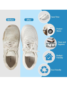 Bolsa de Lavado de Zapatos Aufee 2pcs Gris Reutilizable 38.1x18.3cm 2