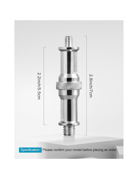 Adaptador de Tornillo Macho Selens 1/4'' a 3/8'' Metal 2Pcs Adaptador de Tornillo Macho Selens 1/4'' a 3/8'' Metal 2Pcs