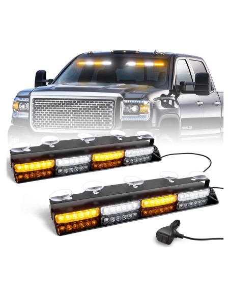 Luces Estroboscópicas de Emergencia HLauto 42.7 cm 48 LED Luces Estroboscópicas de Emergencia HLauto 42.7 cm 48 LED