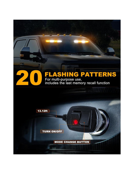 Luces Estroboscópicas de Emergencia HLauto 42.7 cm 48 LED Luces Estroboscópicas de Emergencia HLauto 42.7 cm 48 LED
