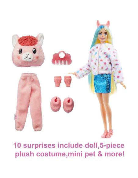 Muñeca Barbie Cutie Reveal Llama de Peluche con 10 Sorpresas Muñeca Barbie Cutie Reveal Llama de Peluche con 10 Sorpresas