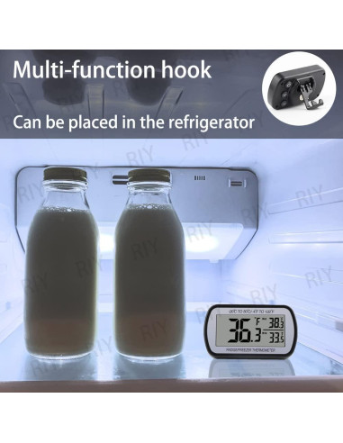 Termómetro Digital para Refrigerador y Congelador RIY - Pantalla LCD