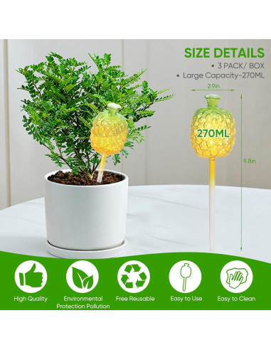 Esferas de Riego DDMY 270ML para Plantas - 3 Paquete