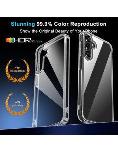 Funda Transparente Janmitta para Samsung Galaxy A15 5G con Protector 2