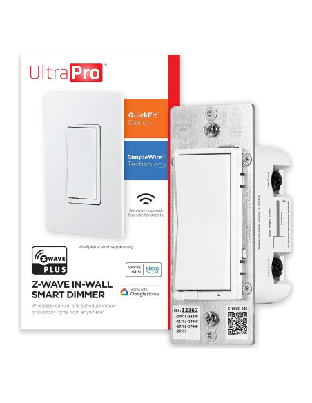 Dimmer Inteligente de Pared UltraPro Z-Wave 700, Control por Voz Dimmer Inteligente de Pared UltraPro Z-Wave 700, Control por Voz