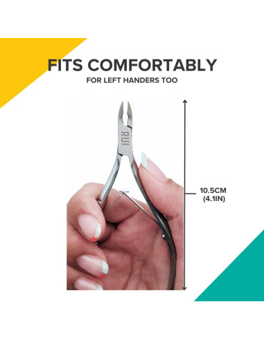 Cortaúñas de Cutícula Rui Smiths Doble Resorte 4mm Acero Inoxidable