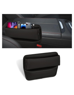 Organizador de Espacio entre Asientos Kutyun de Cuero Negro