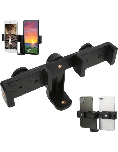 Soporte Doble para Teléfono Móvil EIMSOAH con Rotación 360 Soporte Doble para Teléfono Móvil EIMSOAH con Rotación 360