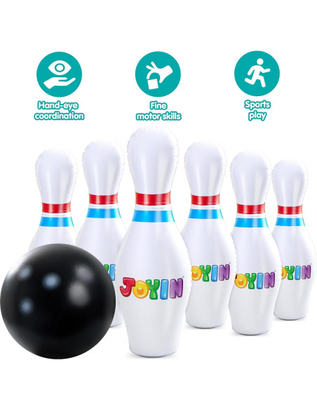 Conjunto de Bolos Inflables Gigantes JOYIN 68.58 cm Multicolor Conjunto de Bolos Inflables Gigantes JOYIN 68.58 cm Multicolor