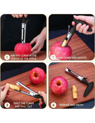 Descorazonadora de Manzanas YANJINGSHE Acero Inoxidable Negra