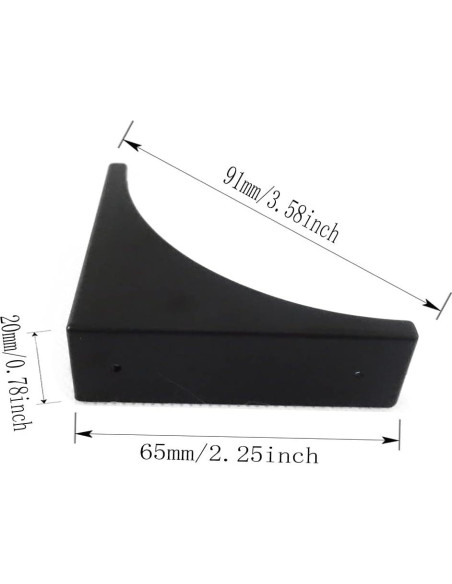 Protectores de Esquinas Paxar 4 Pcs Latón Negro 65mm Protectores de Esquinas Paxar 4 Pcs Latón Negro 65mm