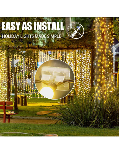 Ganchos Adhesivos para Luces de Cuerda Keviyi - 25 Piezas