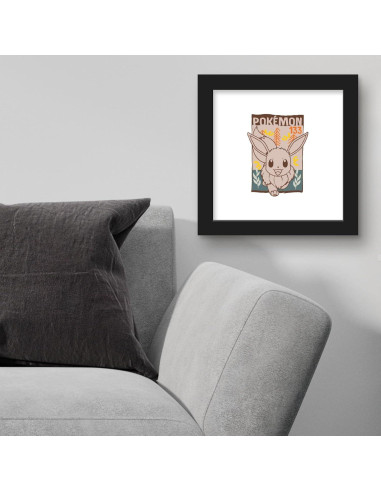 Póster de Pared Eevee Pokémon Gallery Pops 30.48x30.48cm Marco Negro