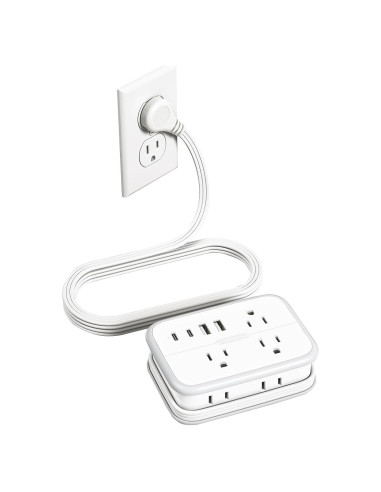 Regleta de Viaje NTONPOWER 6 Salidas 4 USB Carga Rápida