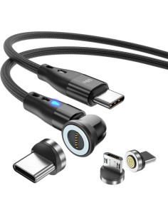 Cable de Carga Magnético 3 en 1 McmhyingPop 60W 1m Negro 2